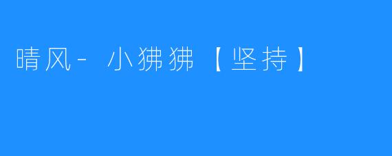 晴风-小狒狒【坚持】