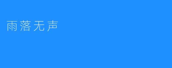 雨落无声