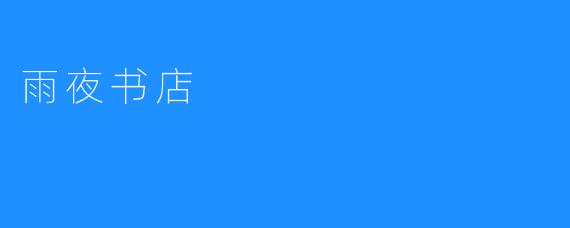 雨夜书店